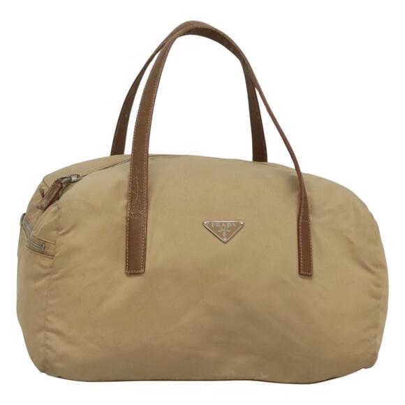 PRADA Shoulder Bag Nylon Beige - Picture 1 of 9